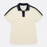 Camiseta polo Beige Con Cortes